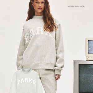 PARKE Varsity Mockneck Classic Grey + White